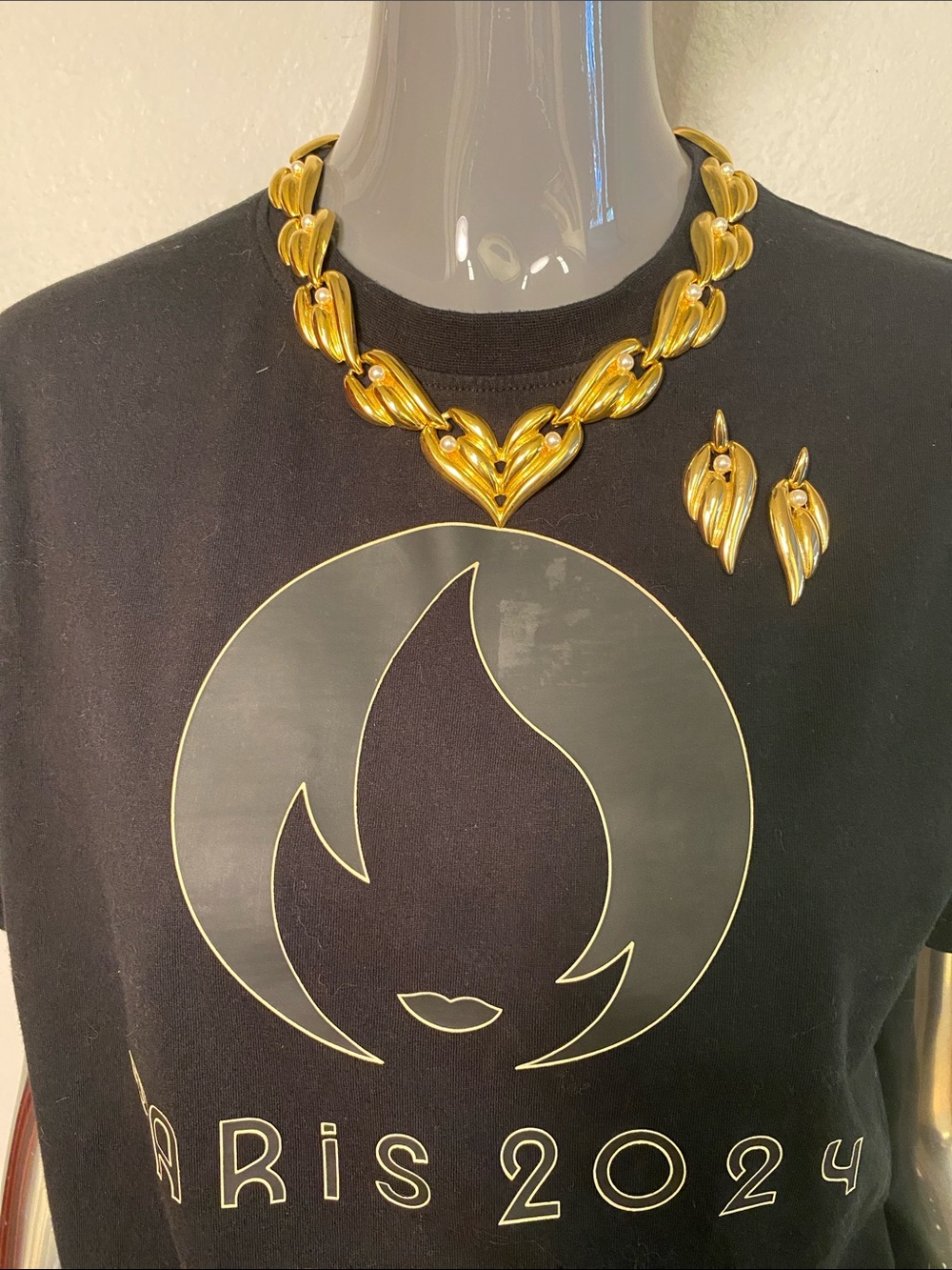 80s Necklace & earring Set
